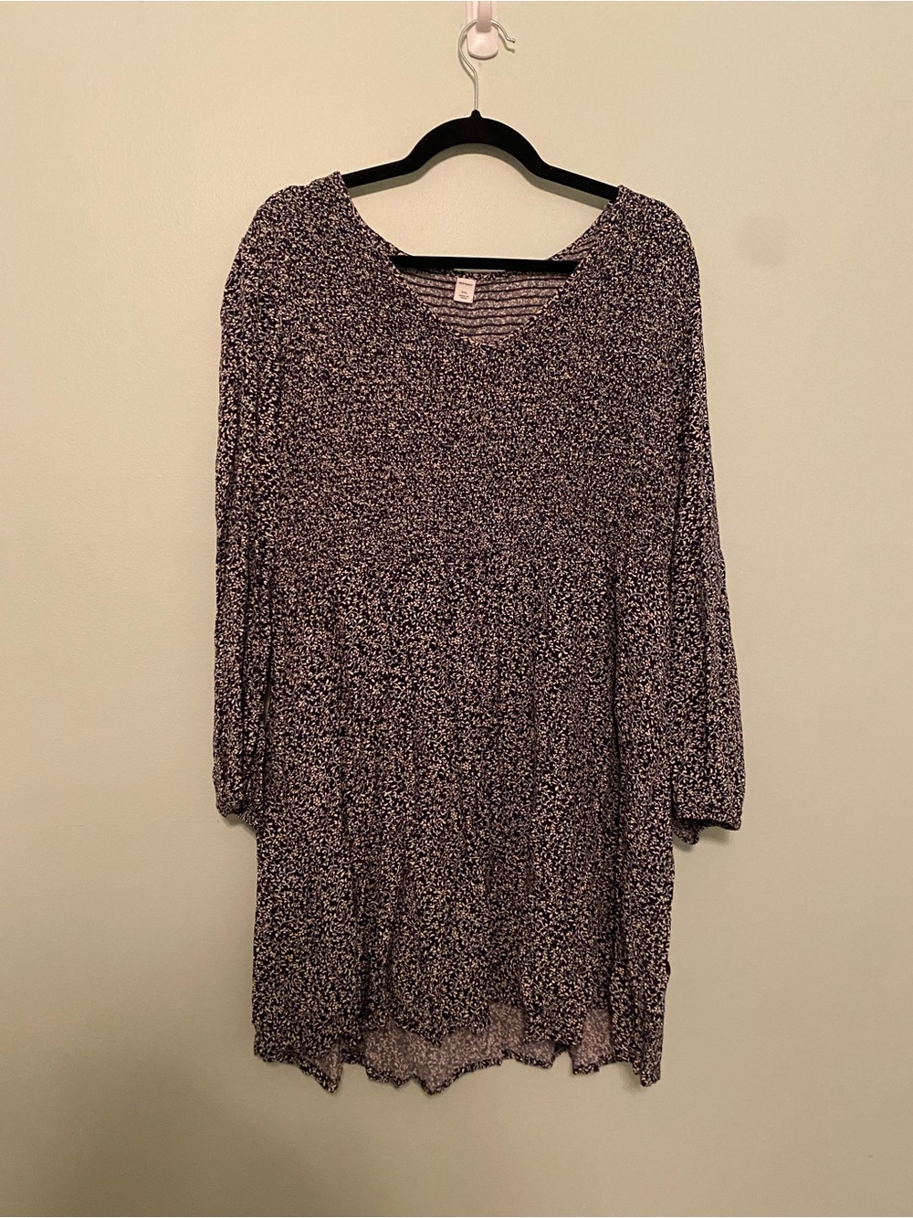 Old Navy Micro-Print Long Sleeve Tunic